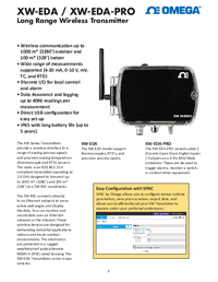 Thumbnail of document Data Sheet - XW-EDA Universal Process & Temperature Wireless Transmitter
